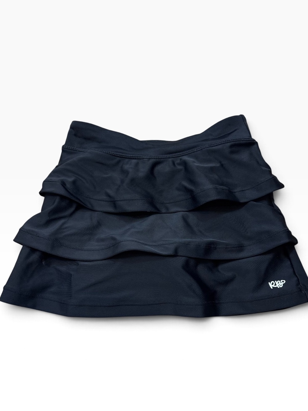 Ruffle Butts Brand Black Swim Skort with Tiered Ruffles Size 5